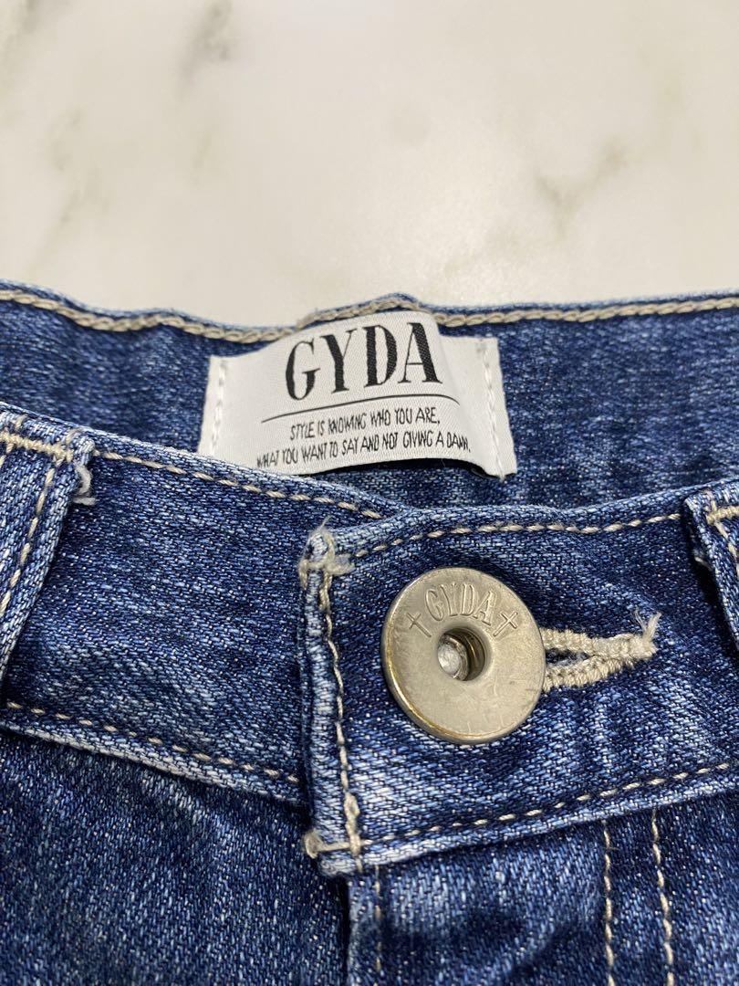 【極美品】 GYDA BACK RIPPED デニムショーパン インディゴ XS
