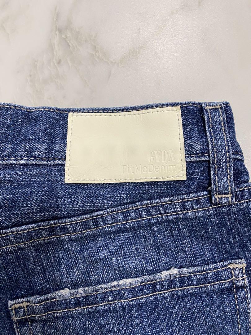 【極美品】 GYDA BACK RIPPED デニムショーパン インディゴ XS