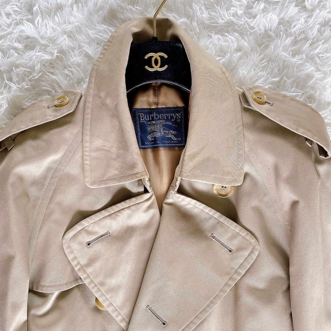 美品Burberrys ビンテージバーバリー　ベルト付　ノバチェック　ロング BURBERRY 美品△Burberrys バーバリー ヴィンテージ 裏地ノバ