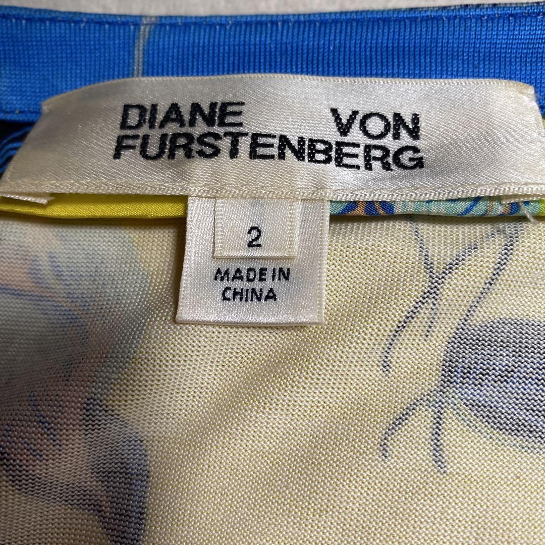 Diane von Furstenberg 花柄ワンピース サイズ2 美品 Diane von Furstenberg 花柄ラップワンピース サイズ2