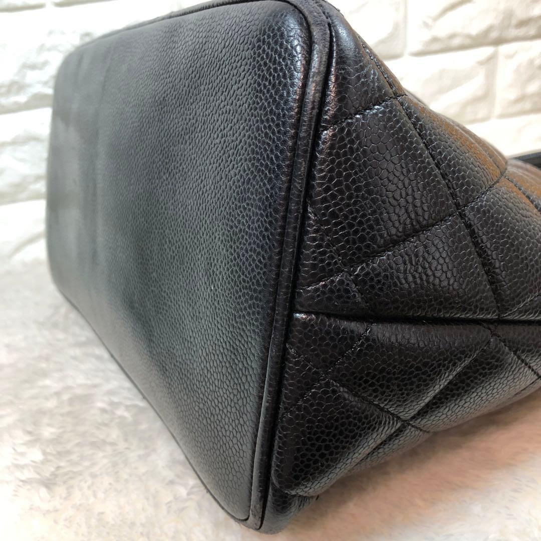 【訳あり】シャネル 復刻 トートバッグ キャビアスキン ブラック ココマーク
