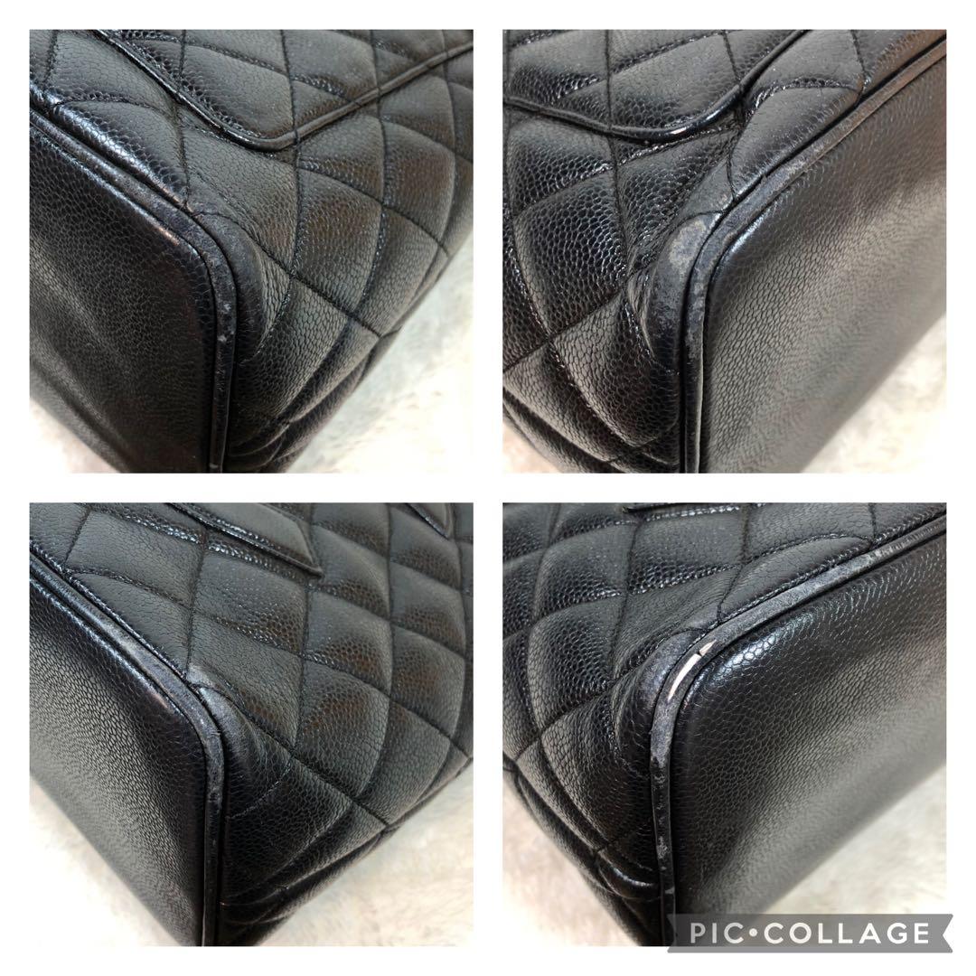 【訳あり】シャネル 復刻 トートバッグ キャビアスキン ブラック ココマーク