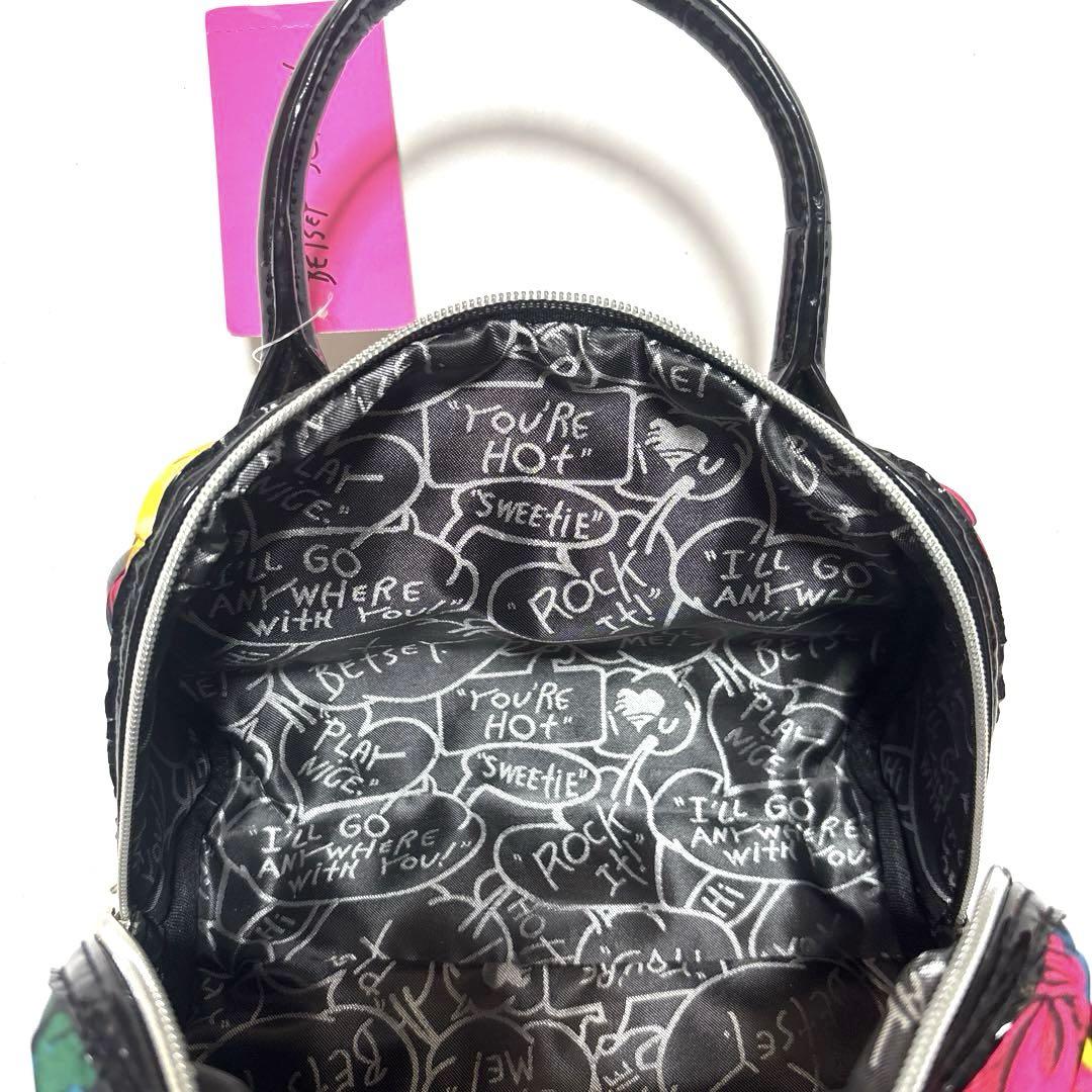 ※タグ付未使用品 BETSEY JOHNSON リボン レオパード ハンドバッグ タグ付未使用品 BETSEY JOHNSON リボン レオパード ハンドバッグ