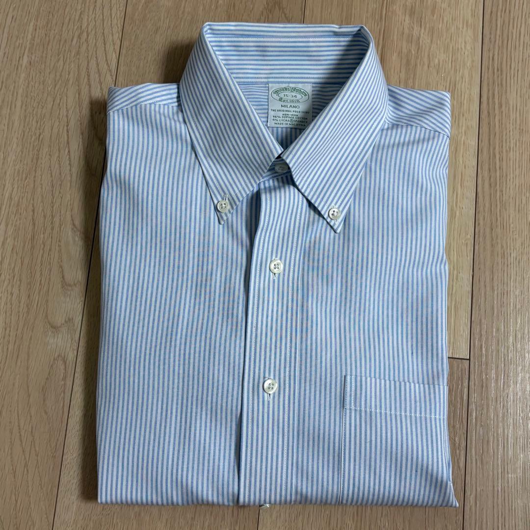 kaz ブルックスブラザーズ ノンアイロンシャツ15-34 ①②2枚セット