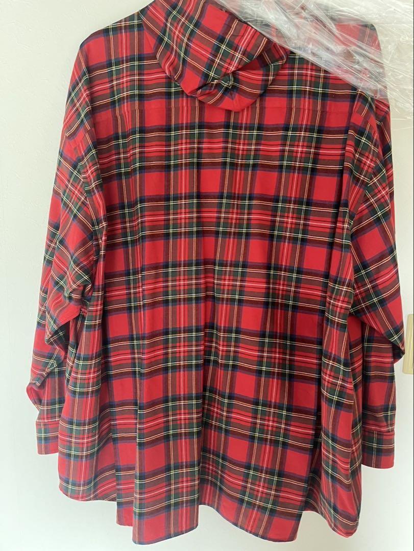 BALENCIAGA チェックフーディシャツ