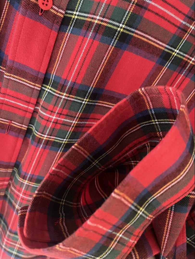 BALENCIAGA チェックフーディシャツ