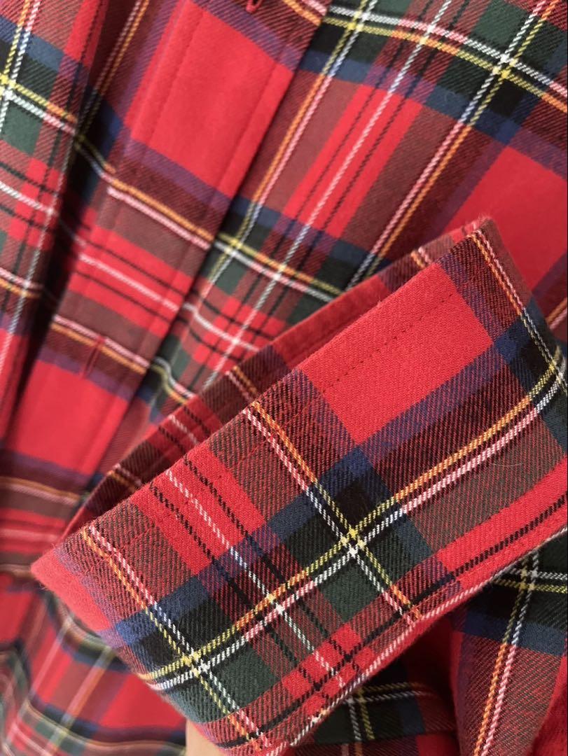 BALENCIAGA チェックフーディシャツ