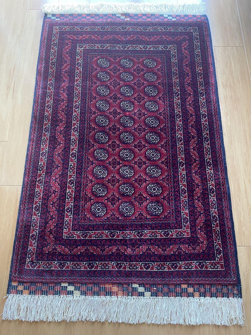 アフガン最高級絨毯ホジャロシュナイ 125x81cm 画像2
