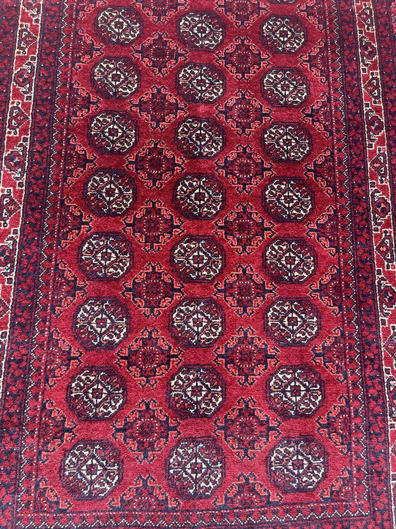 アフガン最高級絨毯ホジャロシュナイ 125x81cm 画像6