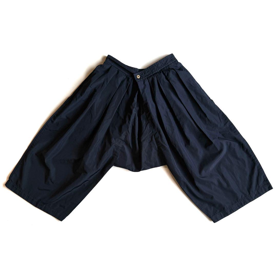 《美品》 コムデギャルソン コムコム ポリ縮 ワイド サルエルパンツ XS