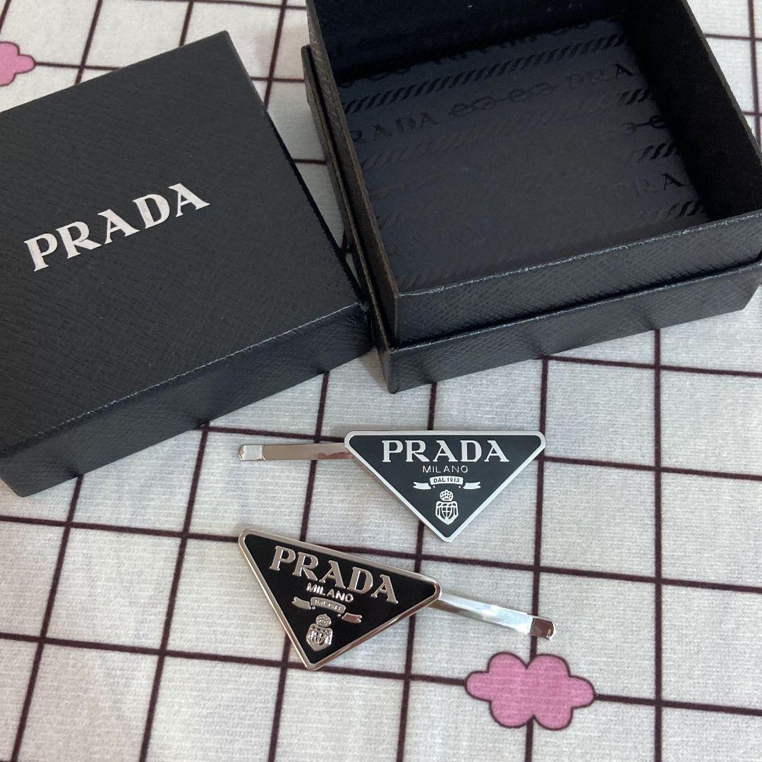 PRADA プラダ メタル ヘアクリップ ヘアピン シルバー - メルカリ