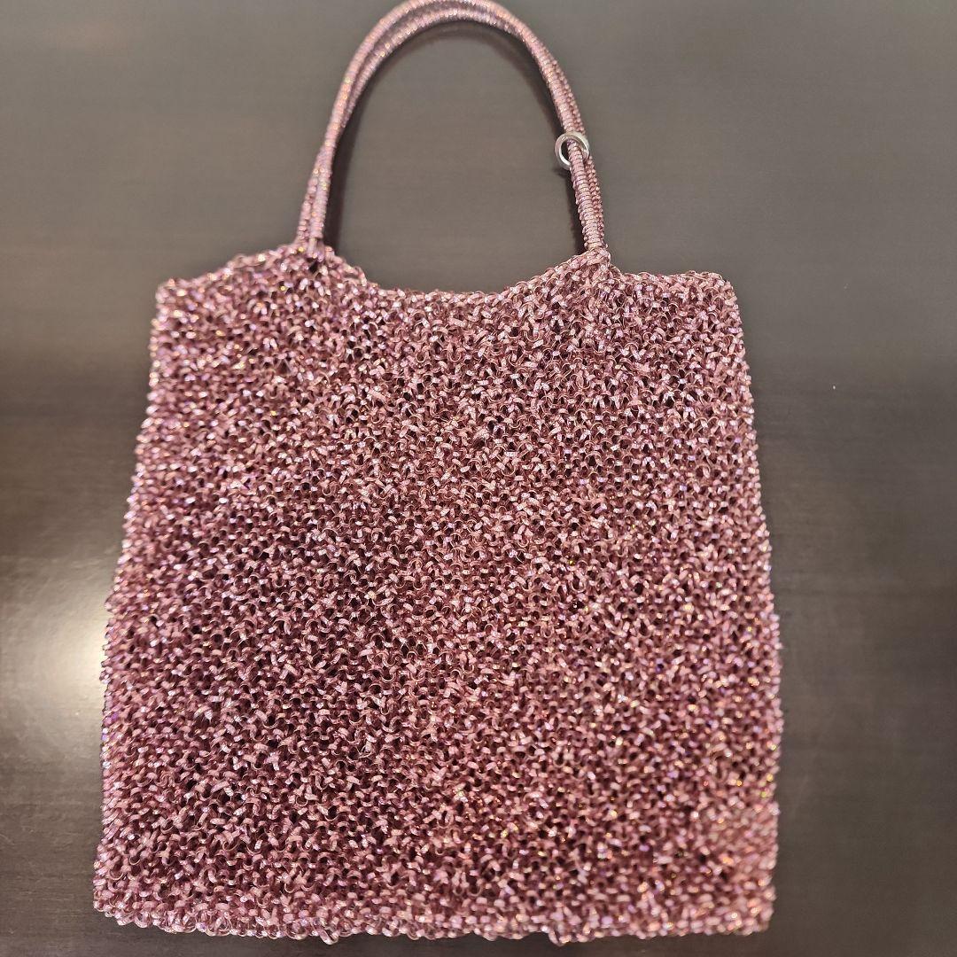 アンテプリマ ワイヤーバッグ　スクエア ラージ　ピンク　フクシアピンク　セット