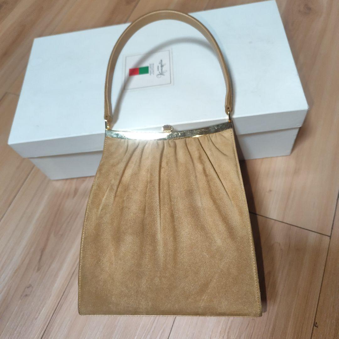 銀座カネマツ　ハンドバッグ　キャメル　BAG