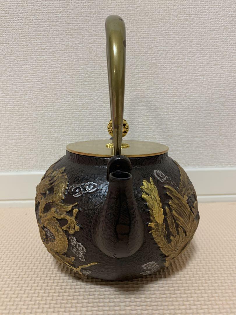 高級製品/綺麗☆茶壺☆手彫り鉄壺 鉄やかん 鉄分補給 未塗装鉄器