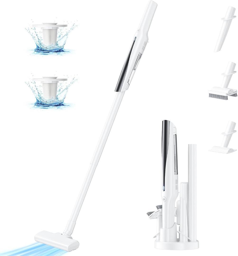 掃除機 コードレス 軽量 【置くだけ充電】 28Kpa強力吸引 40分連続稼働 store2022_xcq01