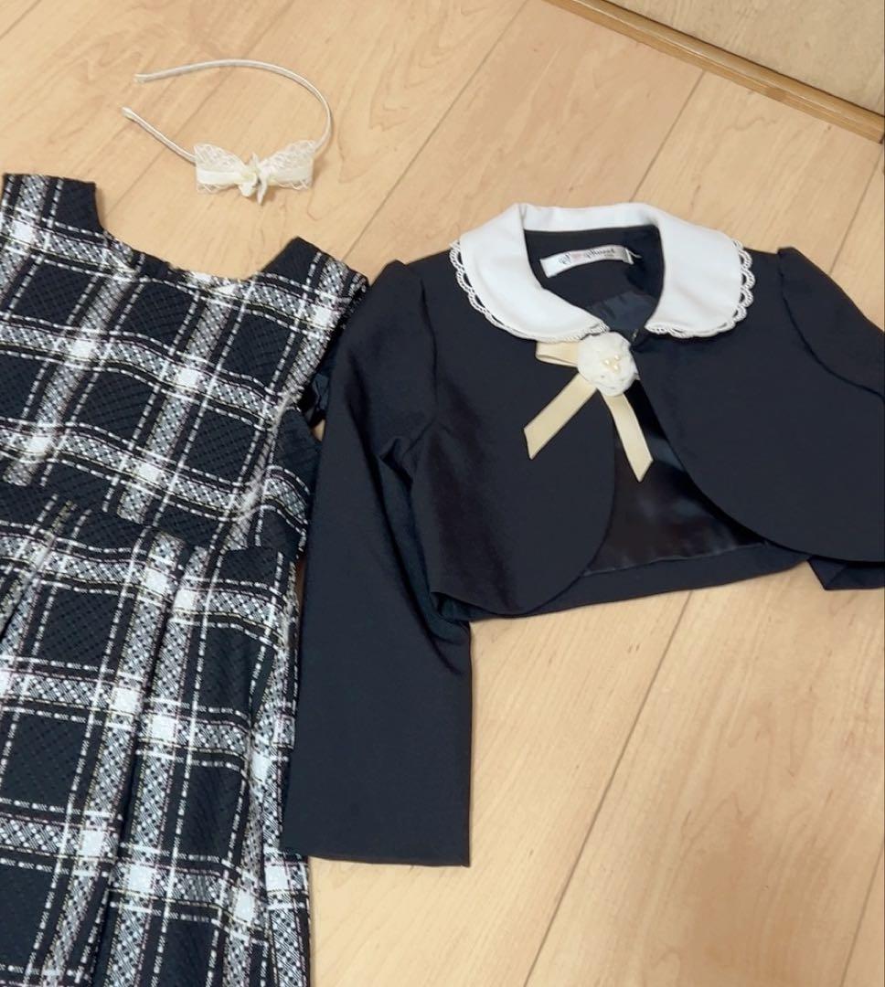 ゆっちゃん♡入学式用チェック柄 フォーマルドレス セット