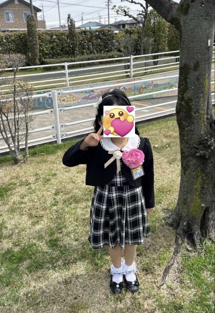 ゆっちゃん♡入学式用チェック柄 フォーマルドレス セット