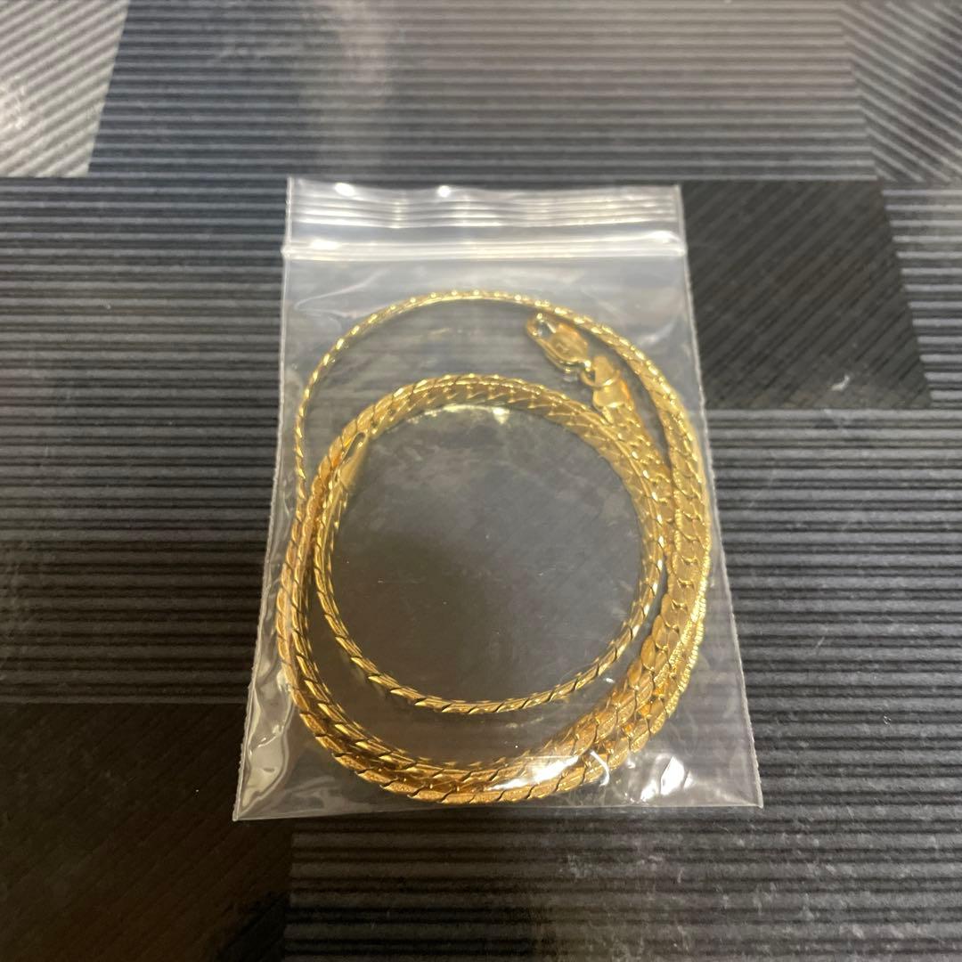 18Kゴールド 編み込みネックレス約50cm