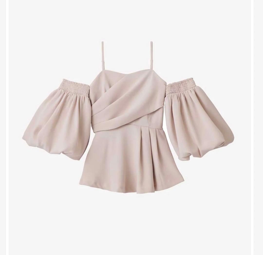 polaura バルーンスリーブ2wayキャミソールトップス ピンクベージュ SIZE