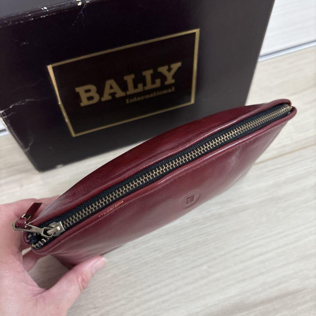 BALLY バリー バーガンディ レザー製 ポーチ 化粧ポーチ BALLY バリー バーガンディ レザー製 ポーチ 化粧ポーチ