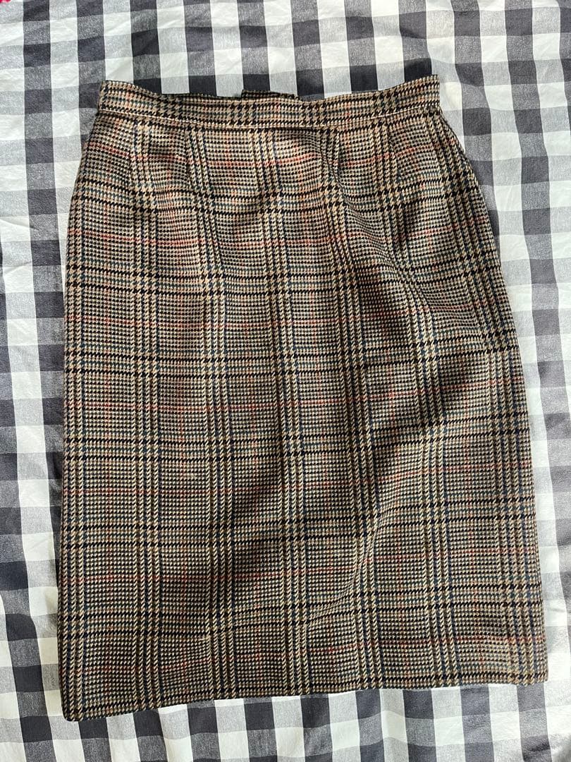 BURBERRYS グレンチェック柄 タイトスカート ウールM・BURBERRY