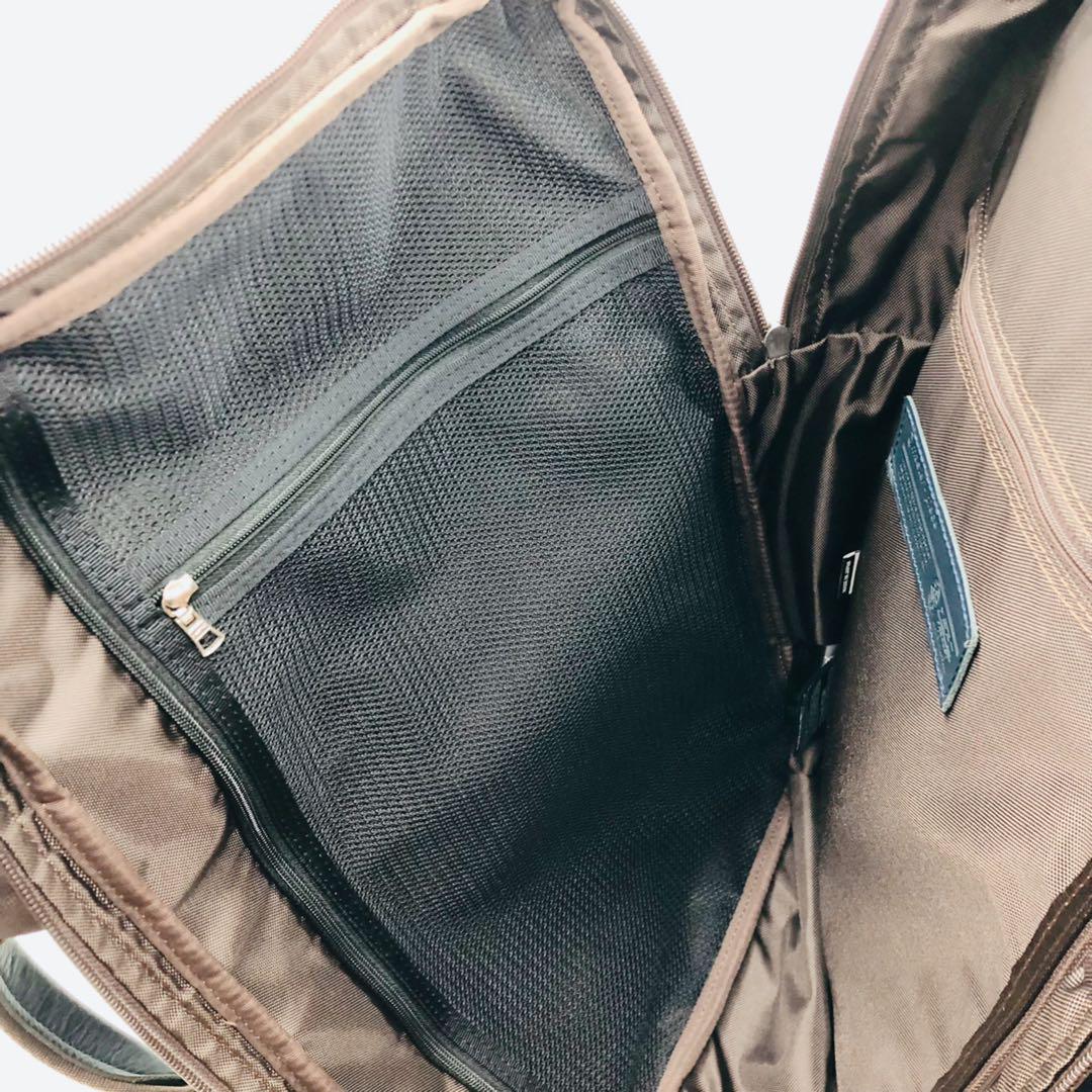 【美品】マスターピース リュック ビジネスバッグ レザー 2WAY ネイビー