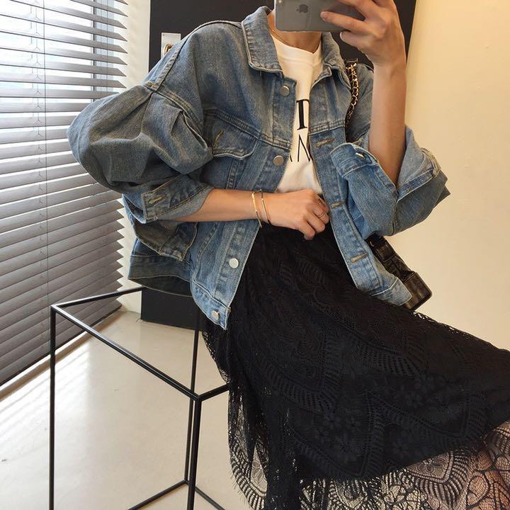 デニムジャケット Gジャン パフスリーブ ミディアム レディース 春服 新品 - メルカリ デニムジャケット Gジャン パフスリーブ ミディアム レディース 春服 新品 - メルカリ
