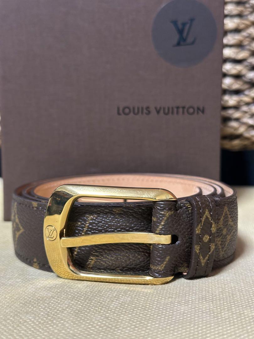 LOUIS VUITTON ベルト・エリプス モノグラム(ゴールドバックル)