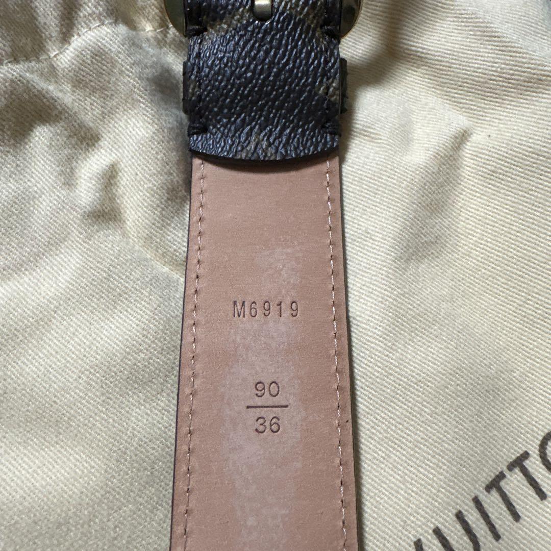 LOUIS VUITTON ベルト・エリプス モノグラム(ゴールドバックル)