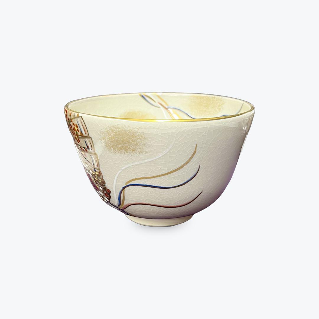 茶碗　「扇に松竹梅」抹茶茶碗　新品