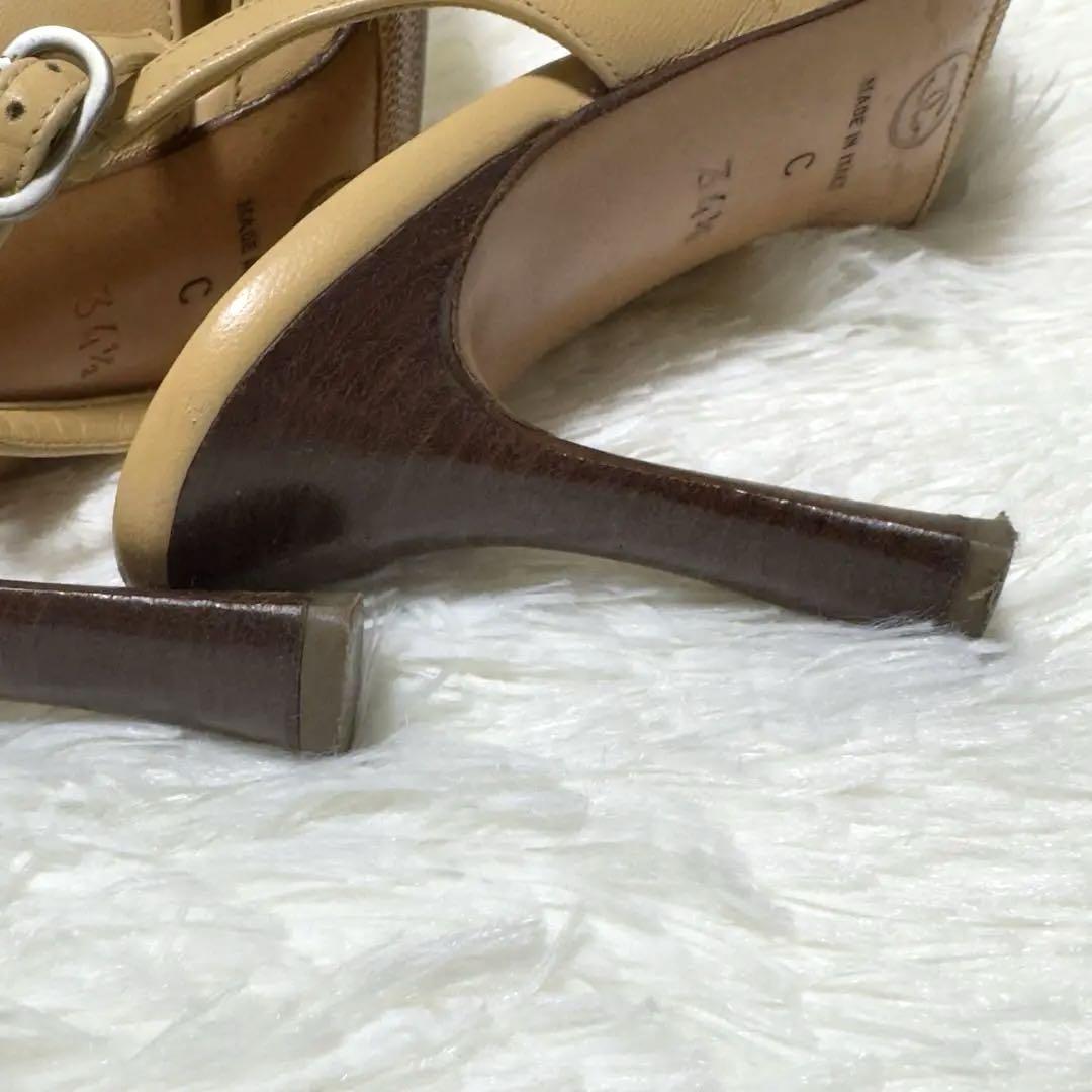 【美品】CHANEL リボン付きパンプス　サンダル