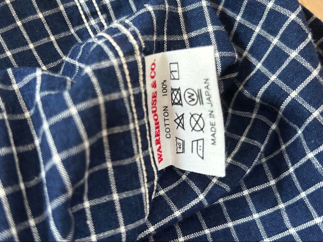 WAREHOUSE ウエアハウス オープンカラーシャツ ブロックチェック
