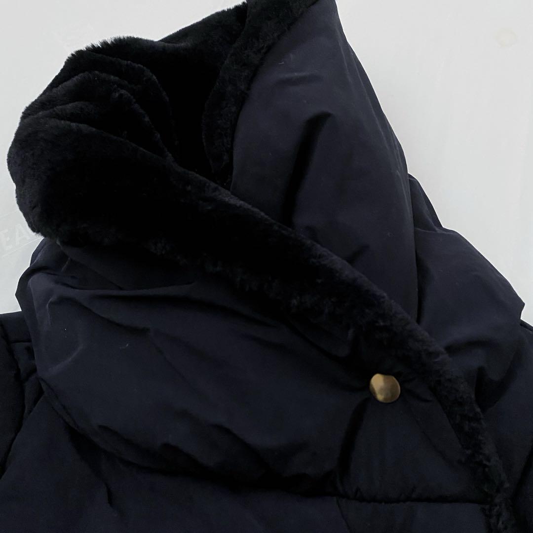 MUSE de DEUXIEME CLASSE ボア付きコクーン中綿コート 黒 MUSE de DEUXIEME CLASSE ボア付きコクーン中綿コート 黒