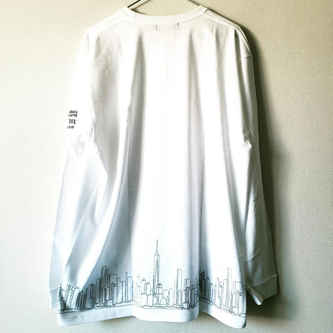 DELTA EMB SKYLINE L/S T 白 刺繍 XXL Supreme