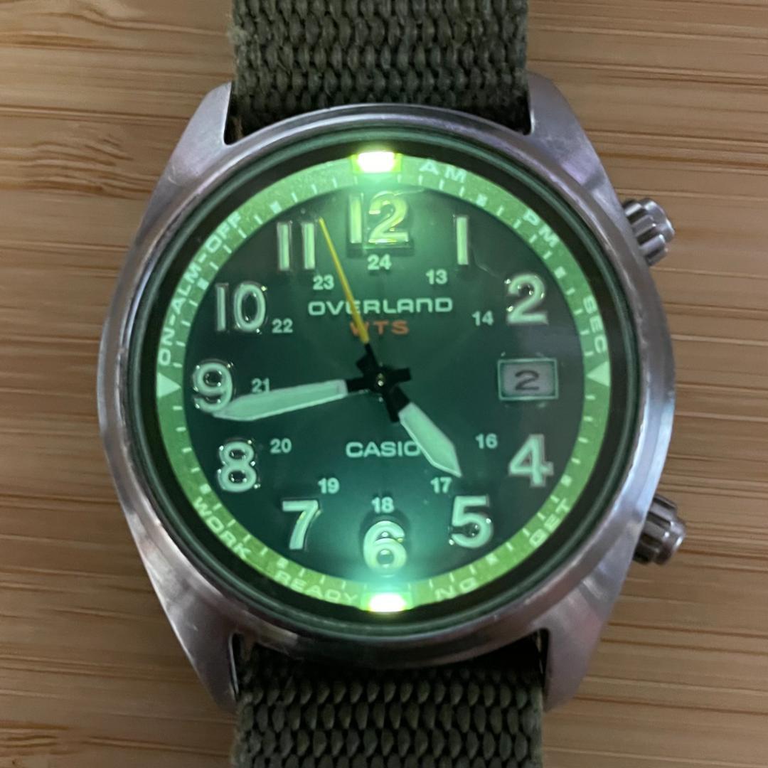 【値下げ】CASIO OVERLAND 電波ソーラー腕時計 OVW-100BJ