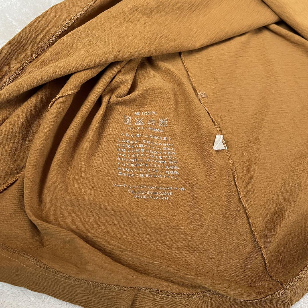 45Rワンピース☆*°コットン100☆*°カラシ色☆*°Rロゴ
