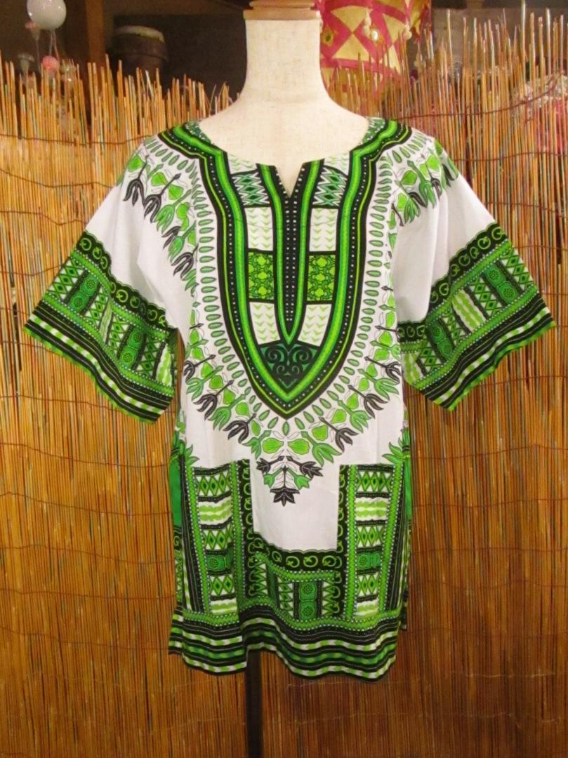送料込み⑧新品＊男女兼用＊小さめサイズ＊アフリカン＊ダシキ＊ＤＡＳＨＩＫＩ＊Ｓ
