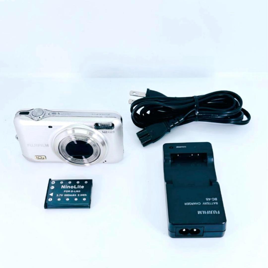 美品✨FUJIFILM FinePix JZ300 デジカメ シルバー 動作品