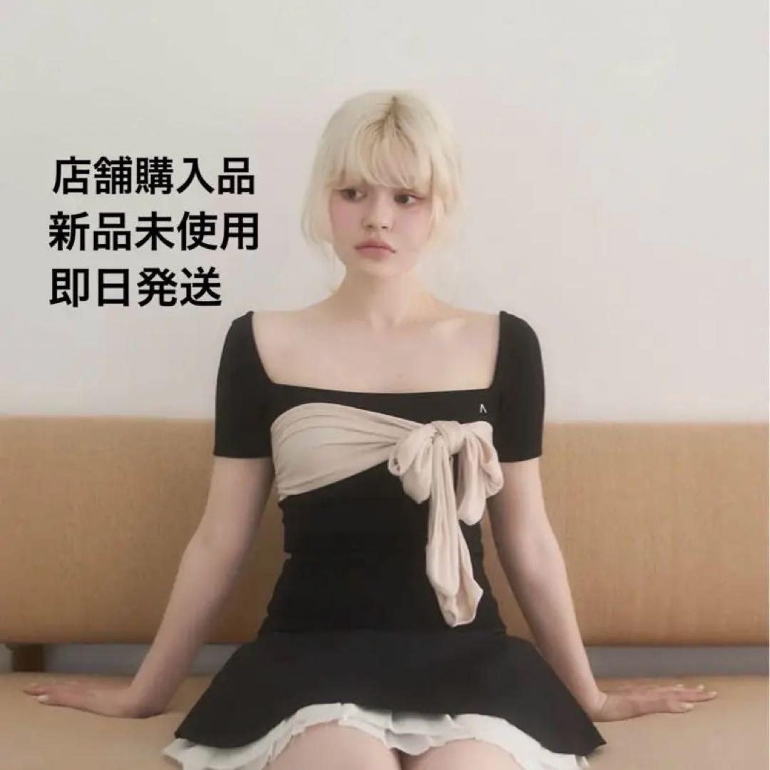 アンドマリー★ Nancy ribbon tops新品タグ付き ANDMARY】Nancy ribbon tops