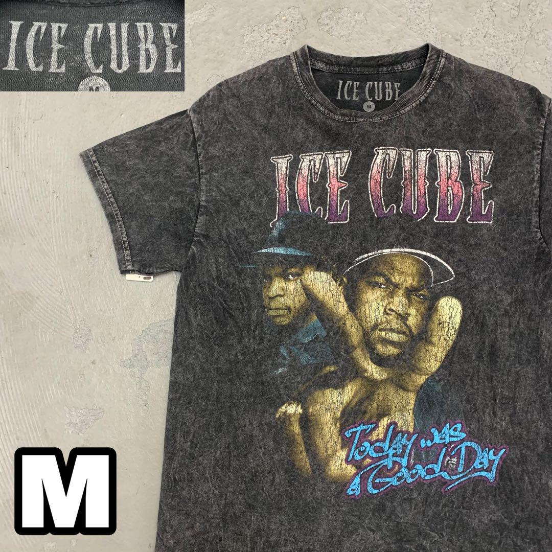 3WD76 ICE CUBE ラップT フォト　ビンテージ加工　半袖　ラッパー