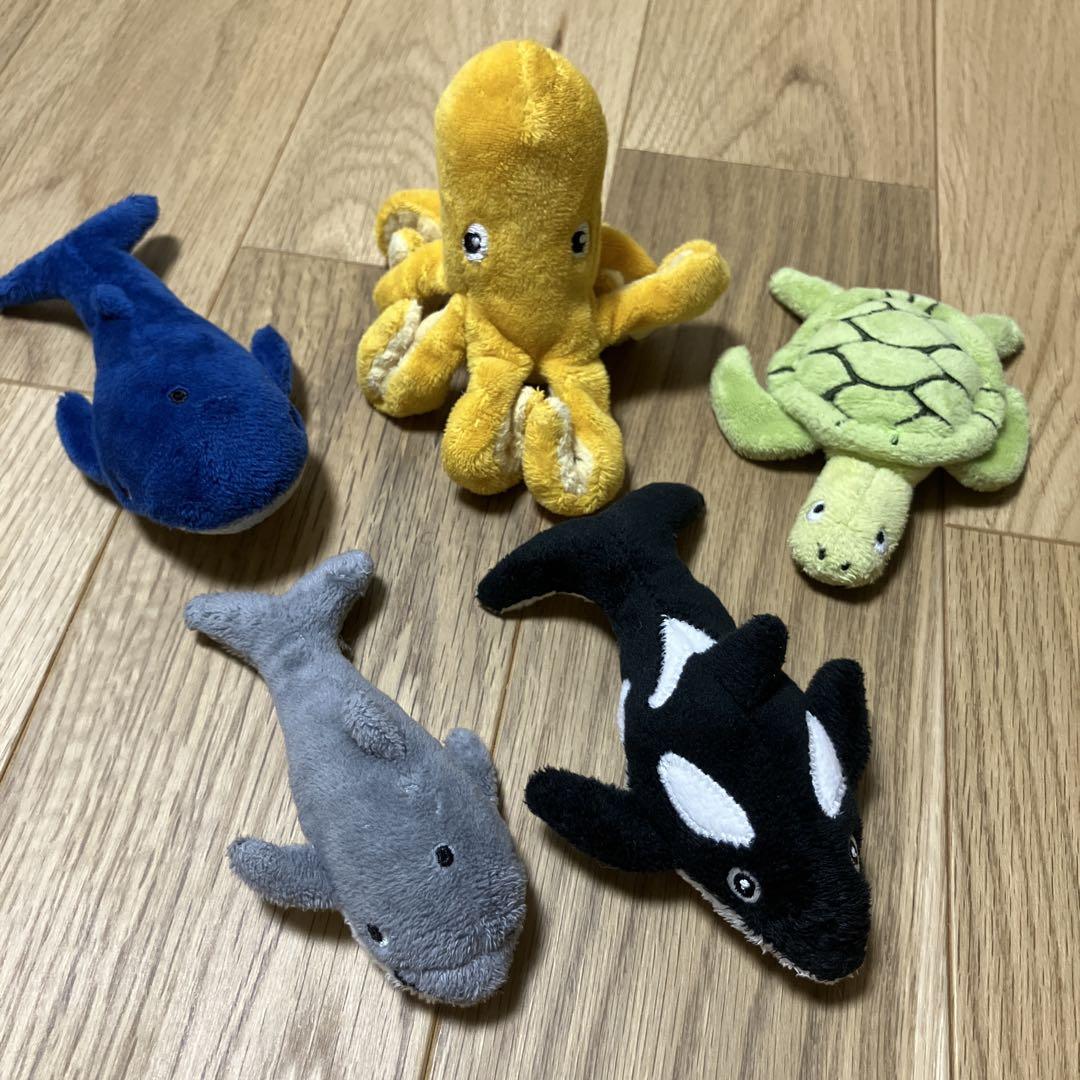 海の生き物 ぬいぐるみセット hako-a008_2.jpg