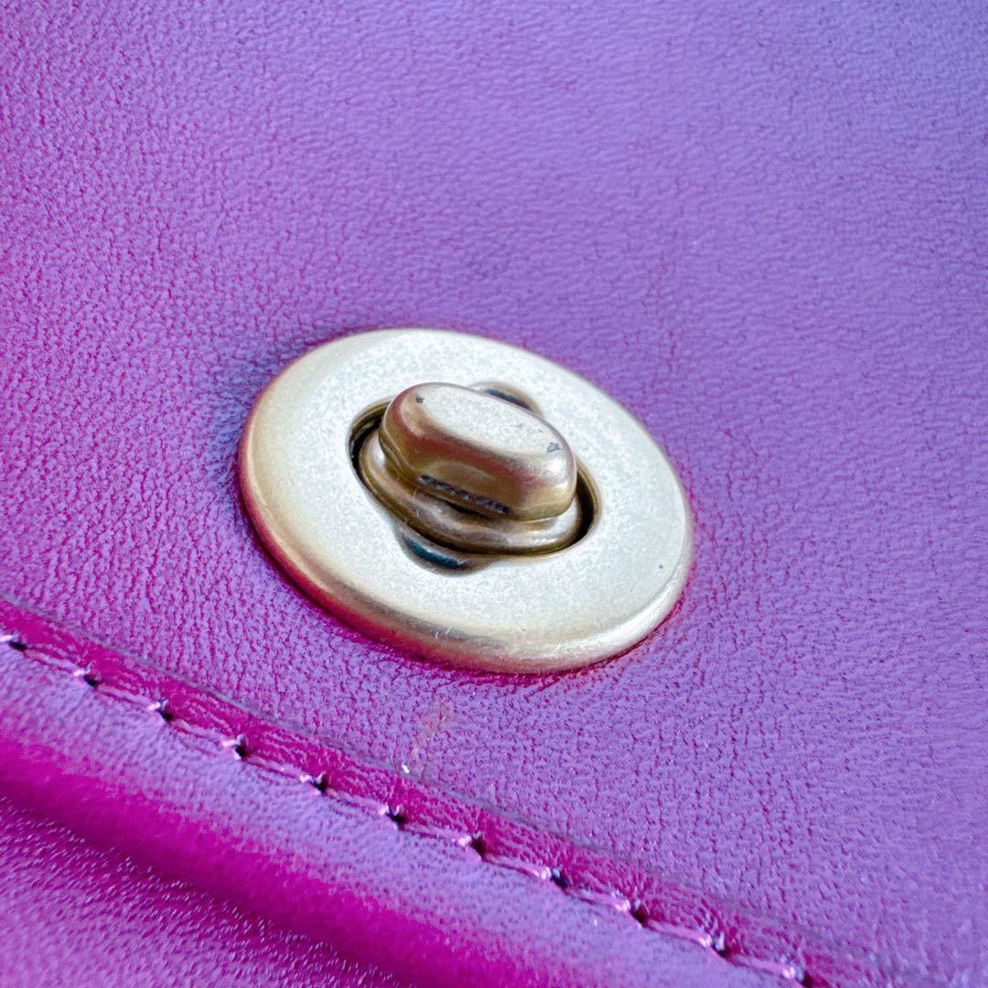 【COACH】ピンク グローブタンレザー ショルダーバッグ【美品】