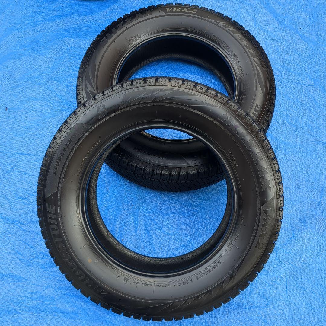 ②215/65R16 ブリヂストンVRX2 溝高2本 送料込み