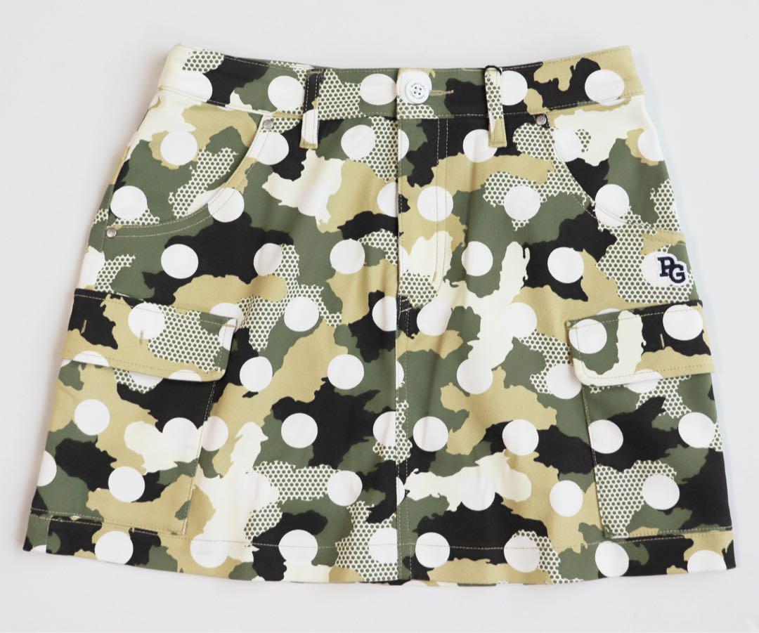 《パーリーゲイツ》新品 カモフラ ストレッチスカート ゴルフウェア 0(W70)