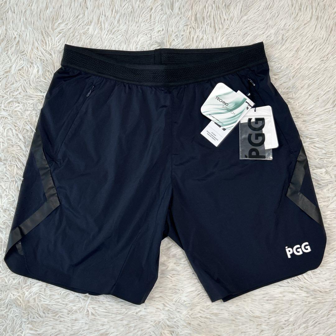 パーリーゲイツ PGGショートパンツ 新品タグ付き 希少size7 ネイビー 新品タグ付き Pearly Gates PGG ショートパンツ ネイビー L