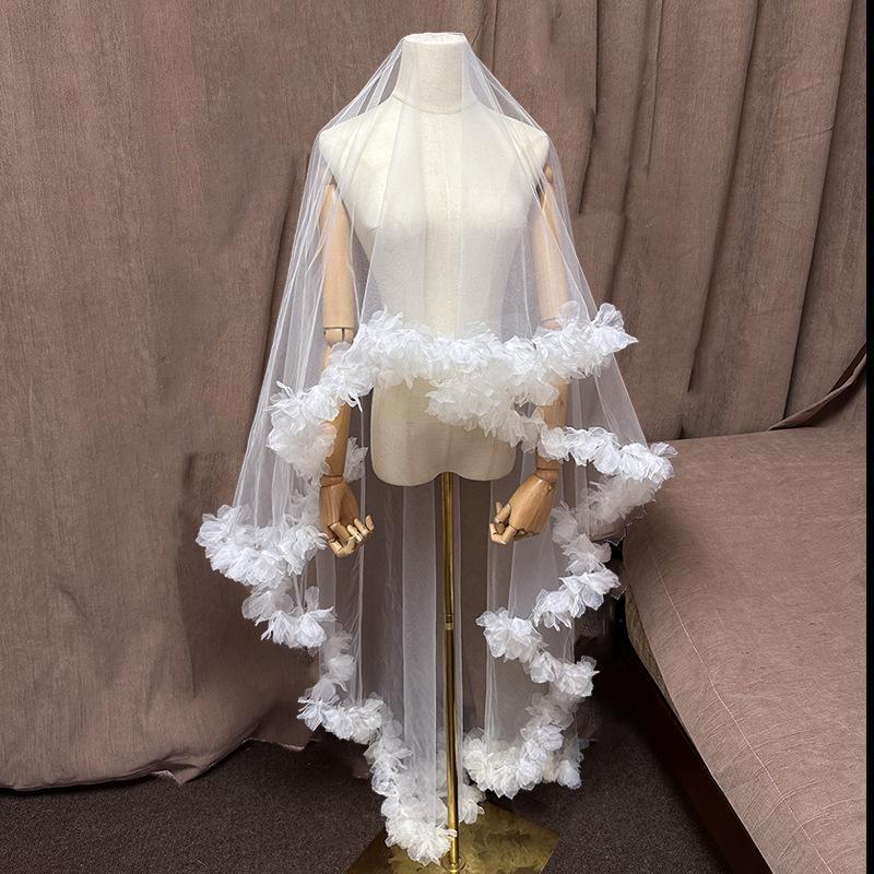 B185 花嫁 ベール 結婚式 レース エッジ装飾 ウェディング アクセサリー