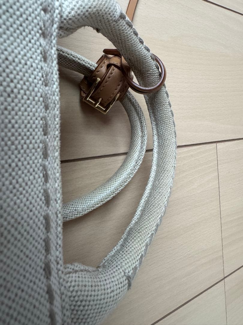 PRADA スモールリネンブレンドハンドバック