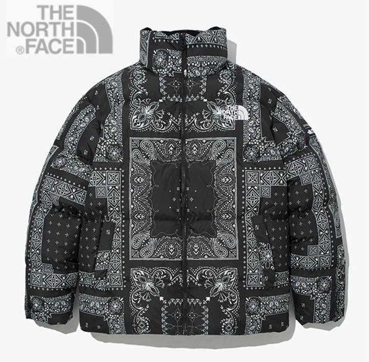 【韓国限定】THE NORTH  FACE ダウンジャケット　バンダナ　Lサイズ
