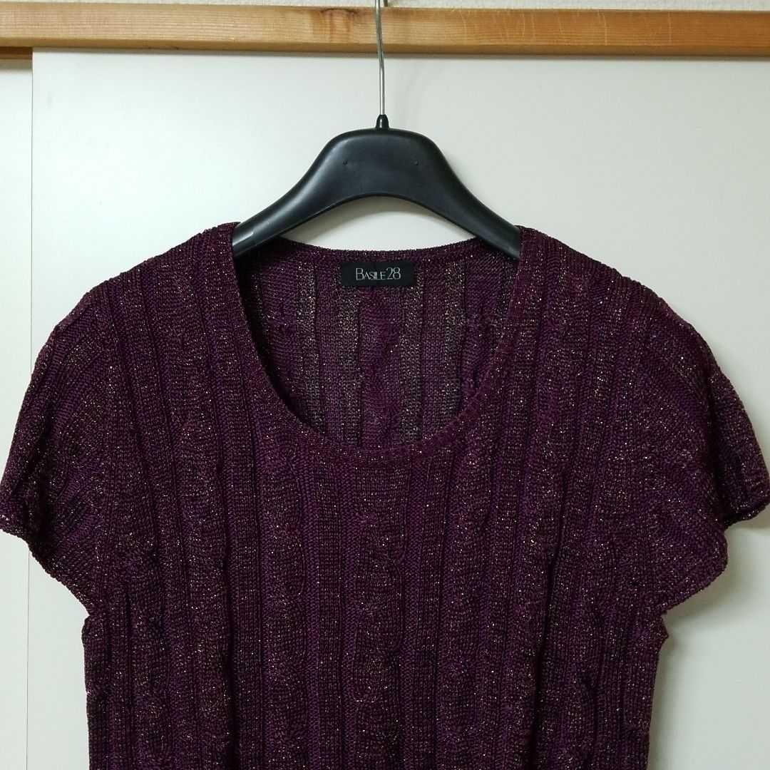 バジーレ28大きいサイズストレッチTシャツカットソーピンク