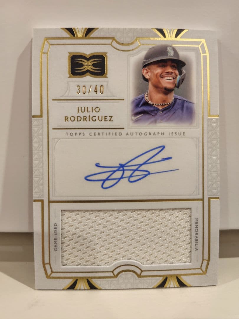 40枚 Topps フリオロドリゲス選手レリック付き直筆サインカード